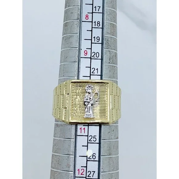 14k Solid gold ring Santa Muerte size 10❤️